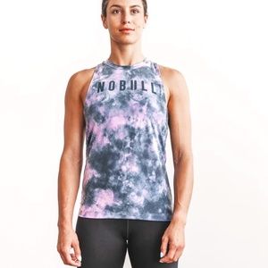 WOMEN'S HIGH-NECK NOBULL TANK (TIE-DYE)